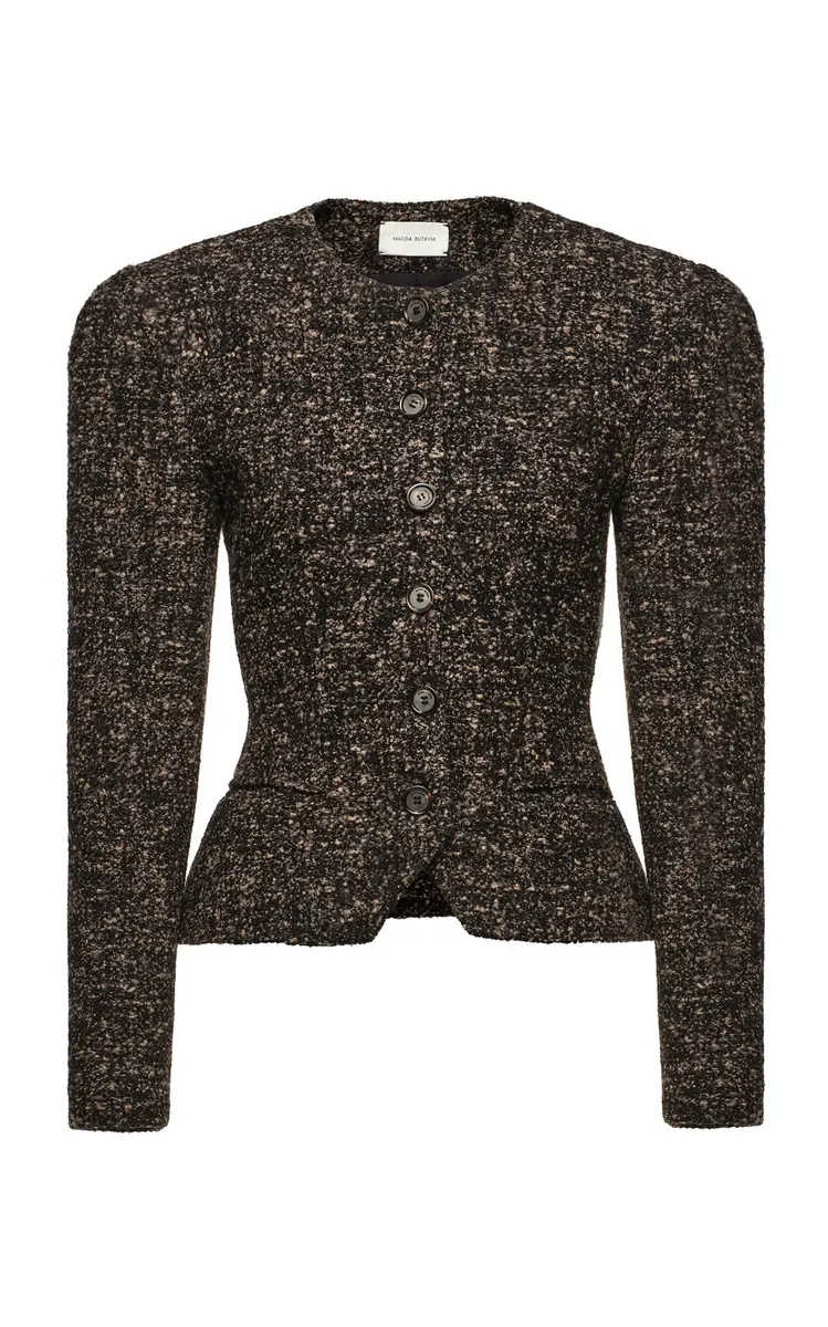 Structured Wool-Blend Peplum Jacket Structured Wool-Blend Peplum Jacket