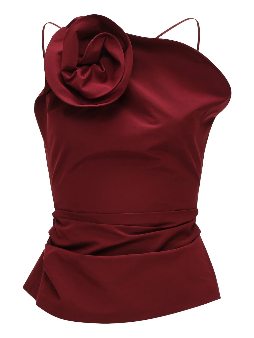 Rosette-Detailed Cotton-Silk Tank Top Rosette-Detailed Cotton-Silk Tank Top