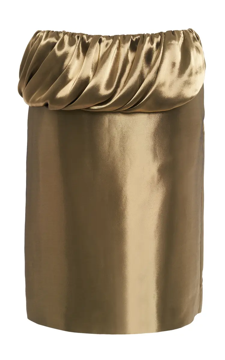 Ferragamo Metallic Lamé Midi Skirt