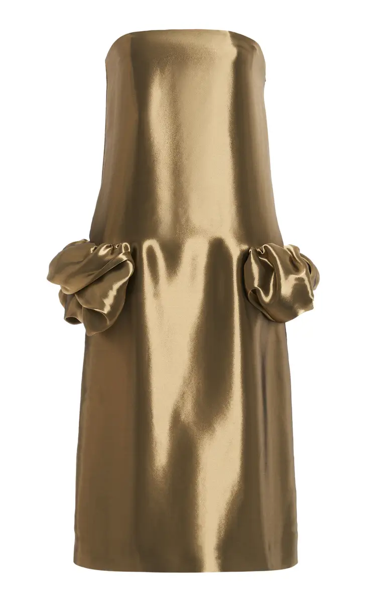 Ferragamo Metallic Lamé Midi Dress