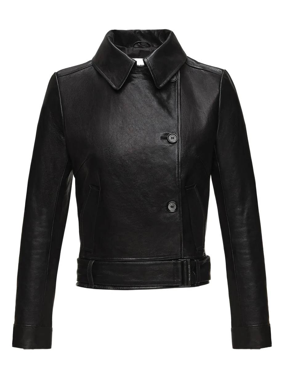 Belted Leather Jacket