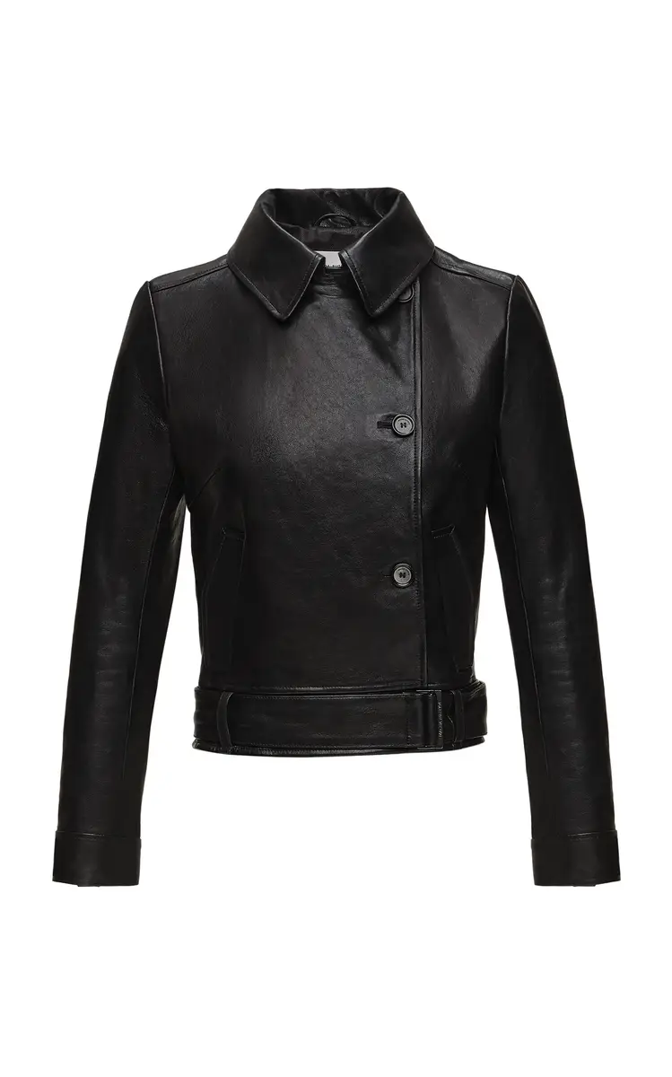 Belted Leather Jacket