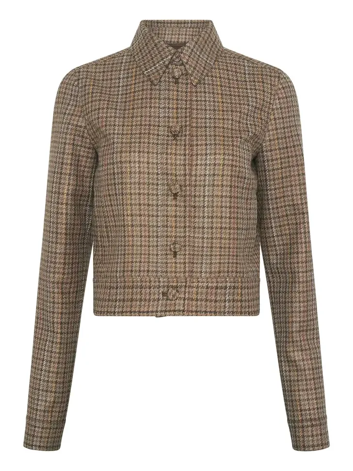 Thereza Checked Wool-Silk Jacket Thereza Checked Wool-Silk Jacket