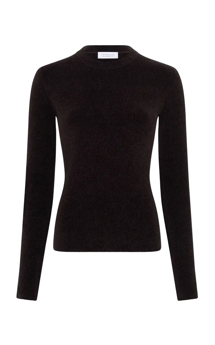 Gabriela Hearst Regent Crew-Neck Silk Top