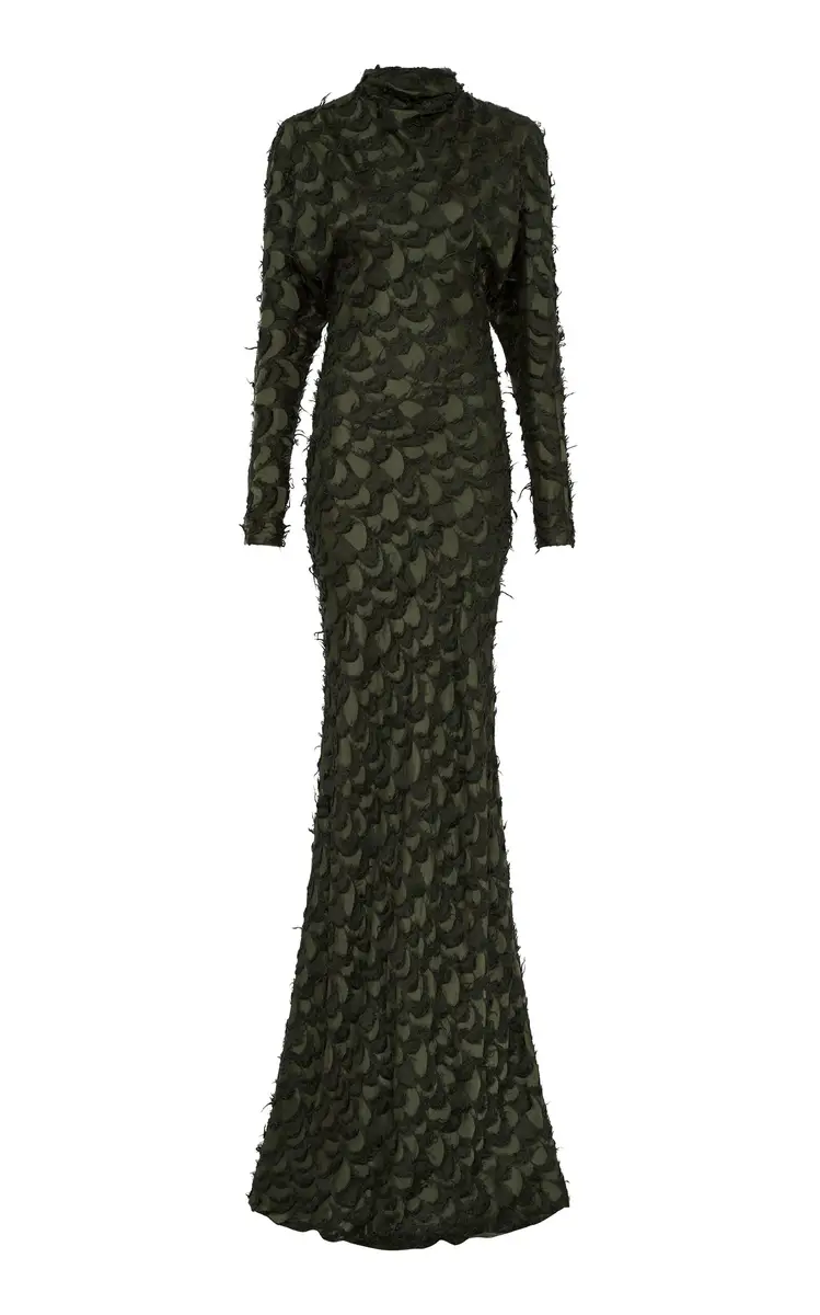 Aberdeen Textured Silk-Wool Maxi Dress Aberdeen Textured Silk-Wool Maxi Dress