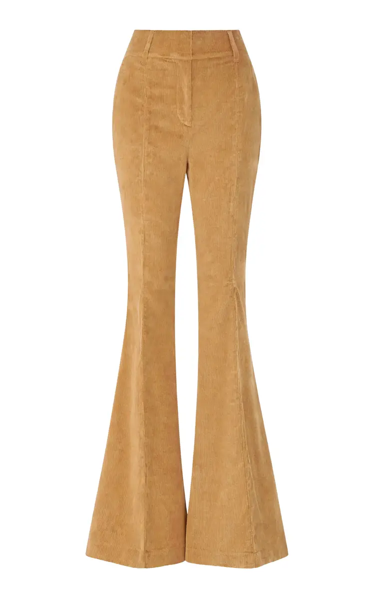 Gabriela Hearst Rhein Cashmere-Wool Corduroy Flared Pants