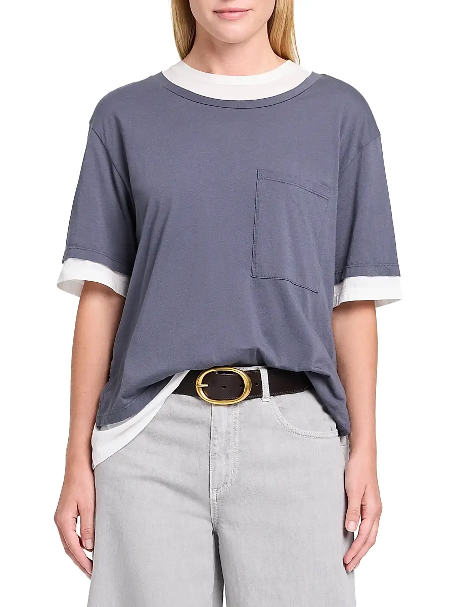TWP Women's Double Up Cotton T-Shirt | Thumbnail 3 TWP Women's Double Up Cotton T-Shirt | Thumbnail 3