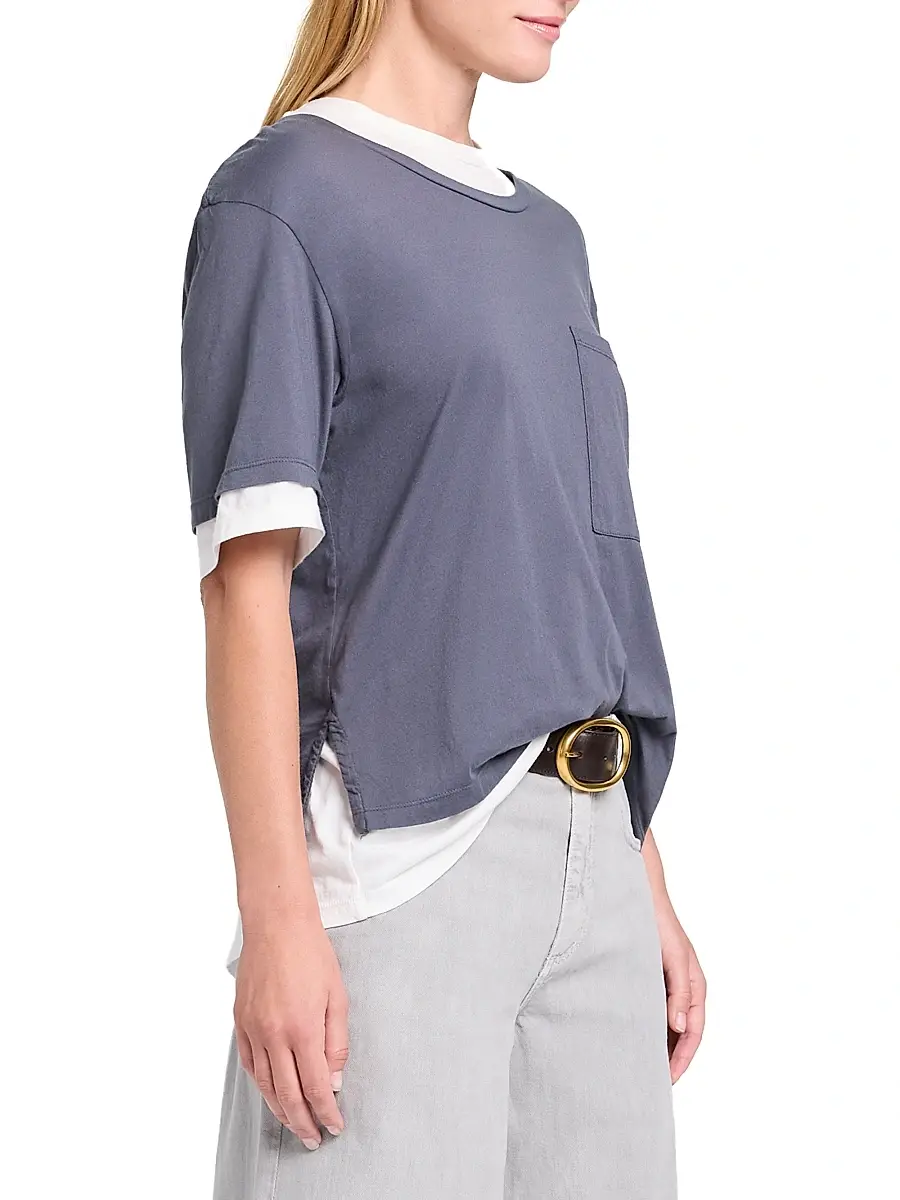 TWP Women's Double Up Cotton T-Shirt | Thumbnail 4 TWP Women's Double Up Cotton T-Shirt | Thumbnail 4
