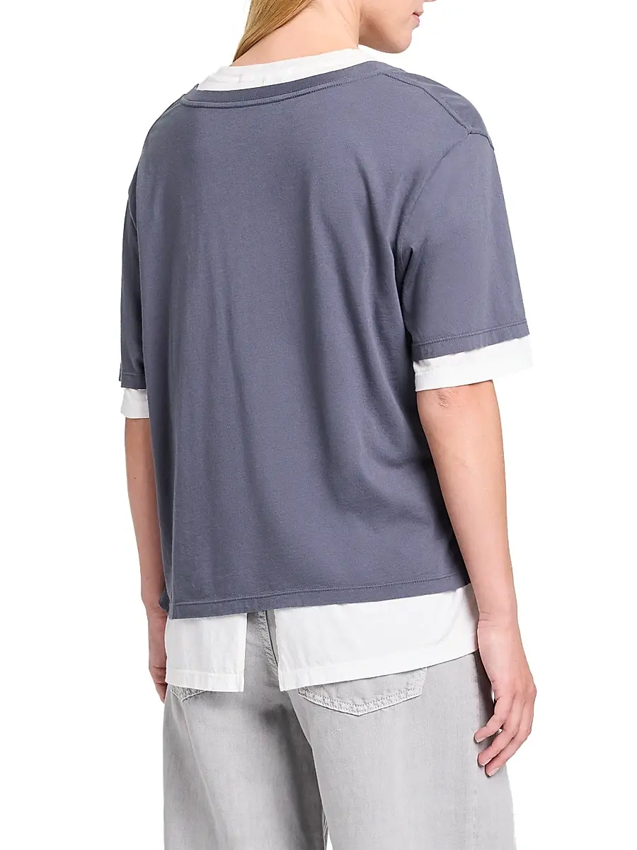 TWP Women's Double Up Cotton T-Shirt | Thumbnail 5 TWP Women's Double Up Cotton T-Shirt | Thumbnail 5