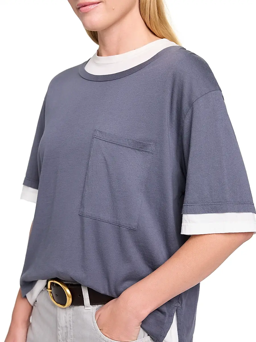 TWP Women's Double Up Cotton T-Shirt | Thumbnail 6 TWP Women's Double Up Cotton T-Shirt | Thumbnail 6