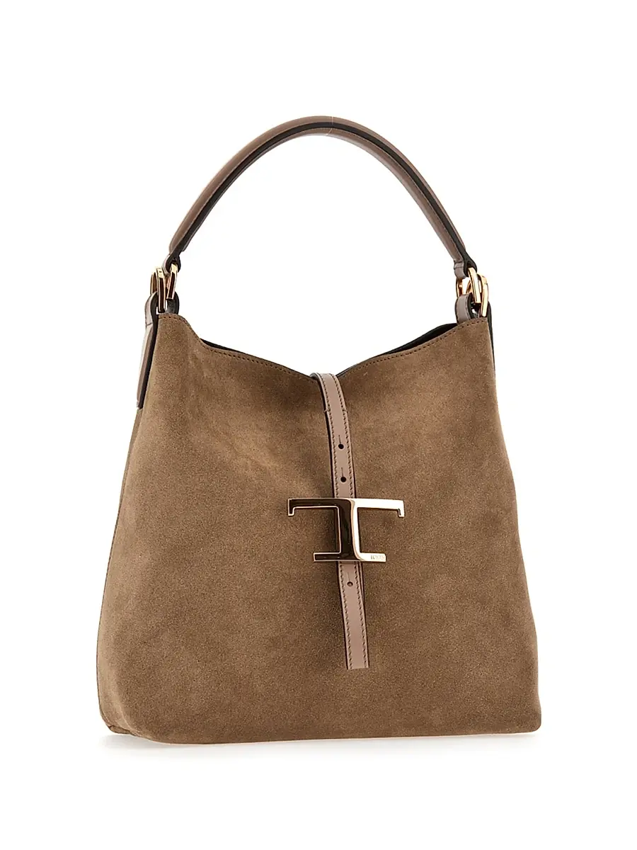 Tod's Women's Small T Timeless Suede Tote Bag | Thumbnail 2 Tod's Women's Small T Timeless Suede Tote Bag | Thumbnail 2