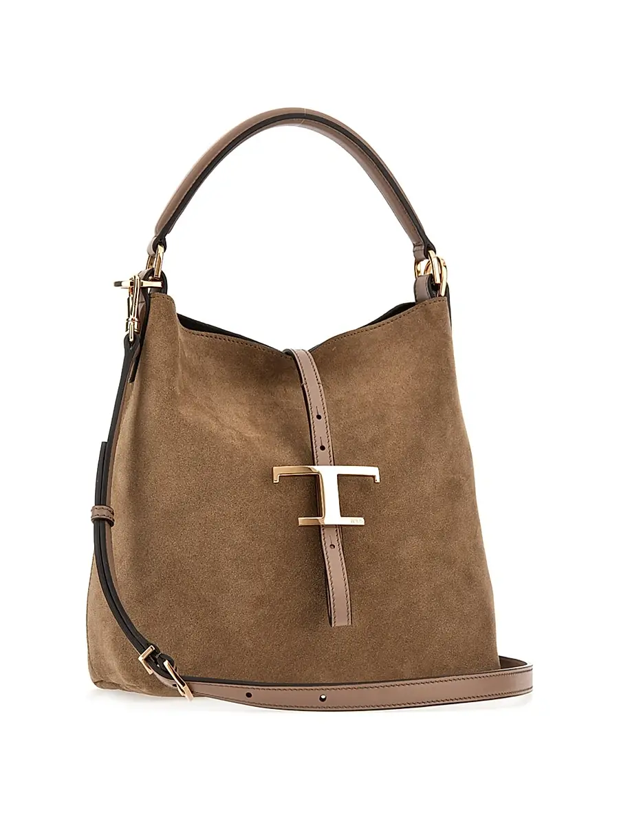 Tod's Women's Small T Timeless Suede Tote Bag | Thumbnail 7 Tod's Women's Small T Timeless Suede Tote Bag | Thumbnail 7
