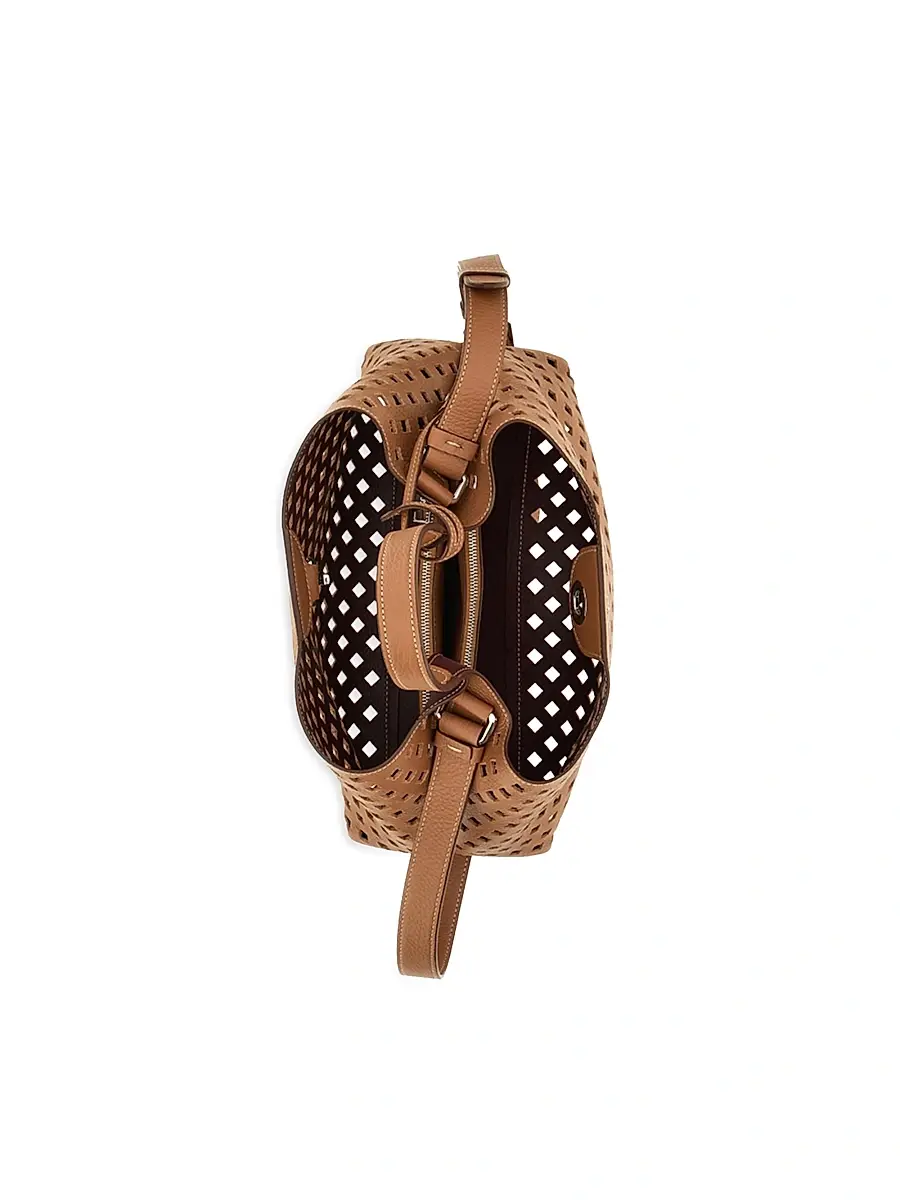 Tod's Women's Small Perforated Leather Top Handle Bag | Thumbnail 3 Tod's Women's Small Perforated Leather Top Handle Bag | Thumbnail 3