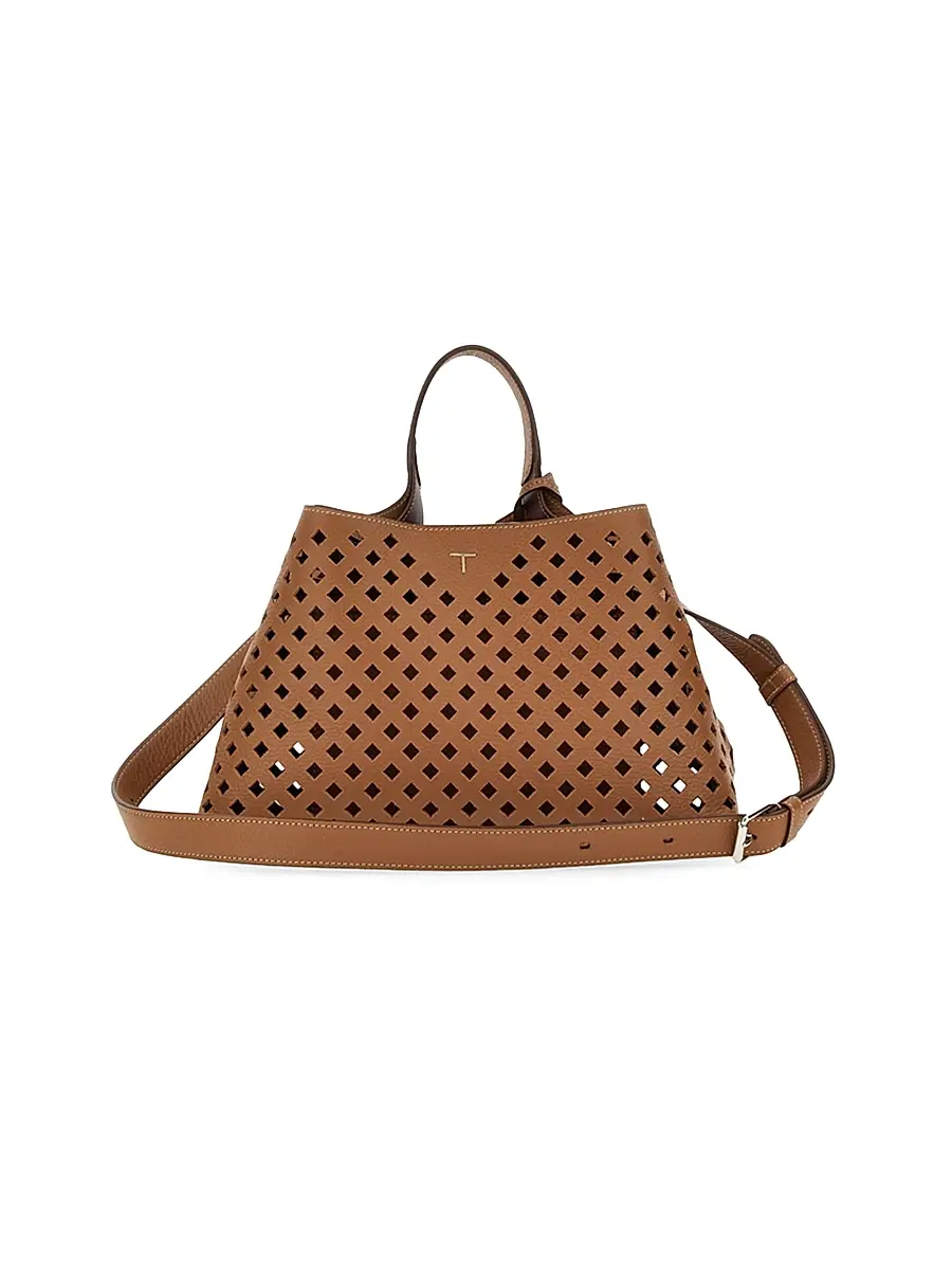 Tod's Women's Small Perforated Leather Top Handle Bag | Thumbnail 4 Tod's Women's Small Perforated Leather Top Handle Bag | Thumbnail 4