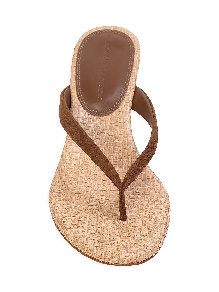 Black Suede Studio Women's Easy 50MM Suede Mule Sandals | Thumbnail 3