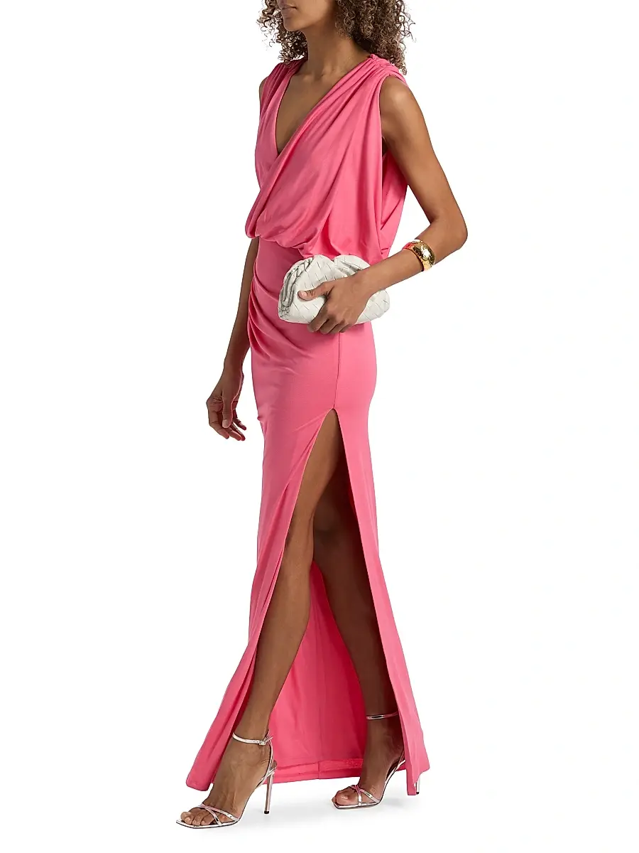 BLACK HALO Women's Norissa Draped Maxi Dress | Thumbnail 4
