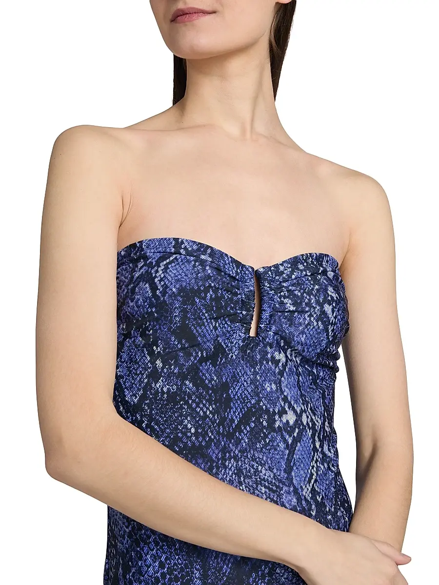 Kobi Halperin Women's Brenna Snake-Printed Strapless Swimsuit | Thumbnail 6 Kobi Halperin Women's Brenna Snake-Printed Strapless Swimsuit | Thumbnail 6