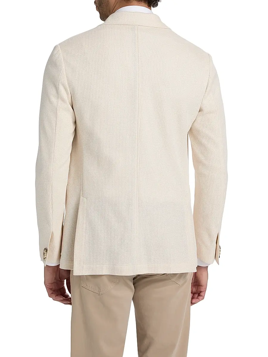 Canali Men's Crochet Jersey Jacket | Thumbnail 5 Canali Men's Crochet Jersey Jacket | Thumbnail 5