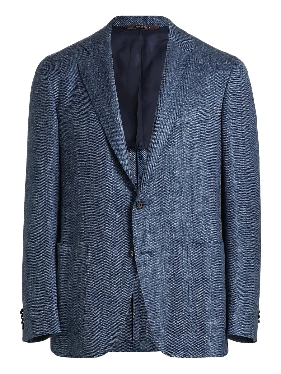 Men's Denim Herringbone Patch Jacket Men's Denim Herringbone Patch Jacket