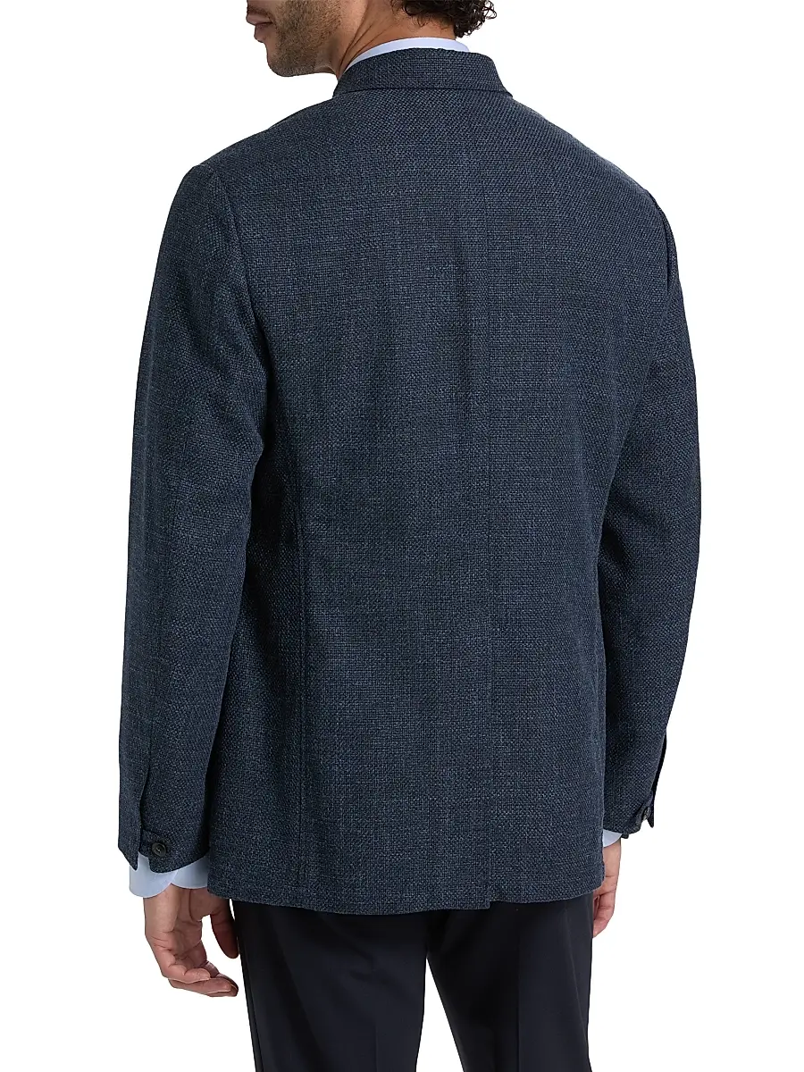 Canali Men's Hybrid 4-Button Patch Jacket | Thumbnail 5 Canali Men's Hybrid 4-Button Patch Jacket | Thumbnail 5