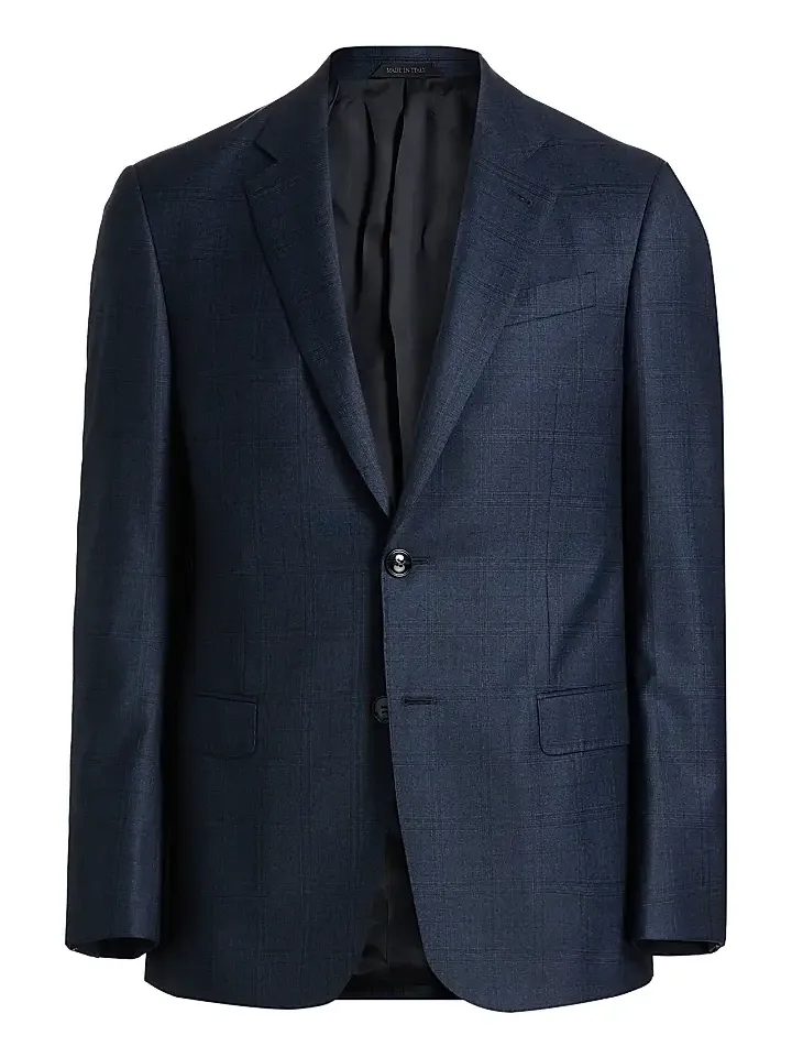 Giorgio Armani Men's Windowpane Wool Sportcoat