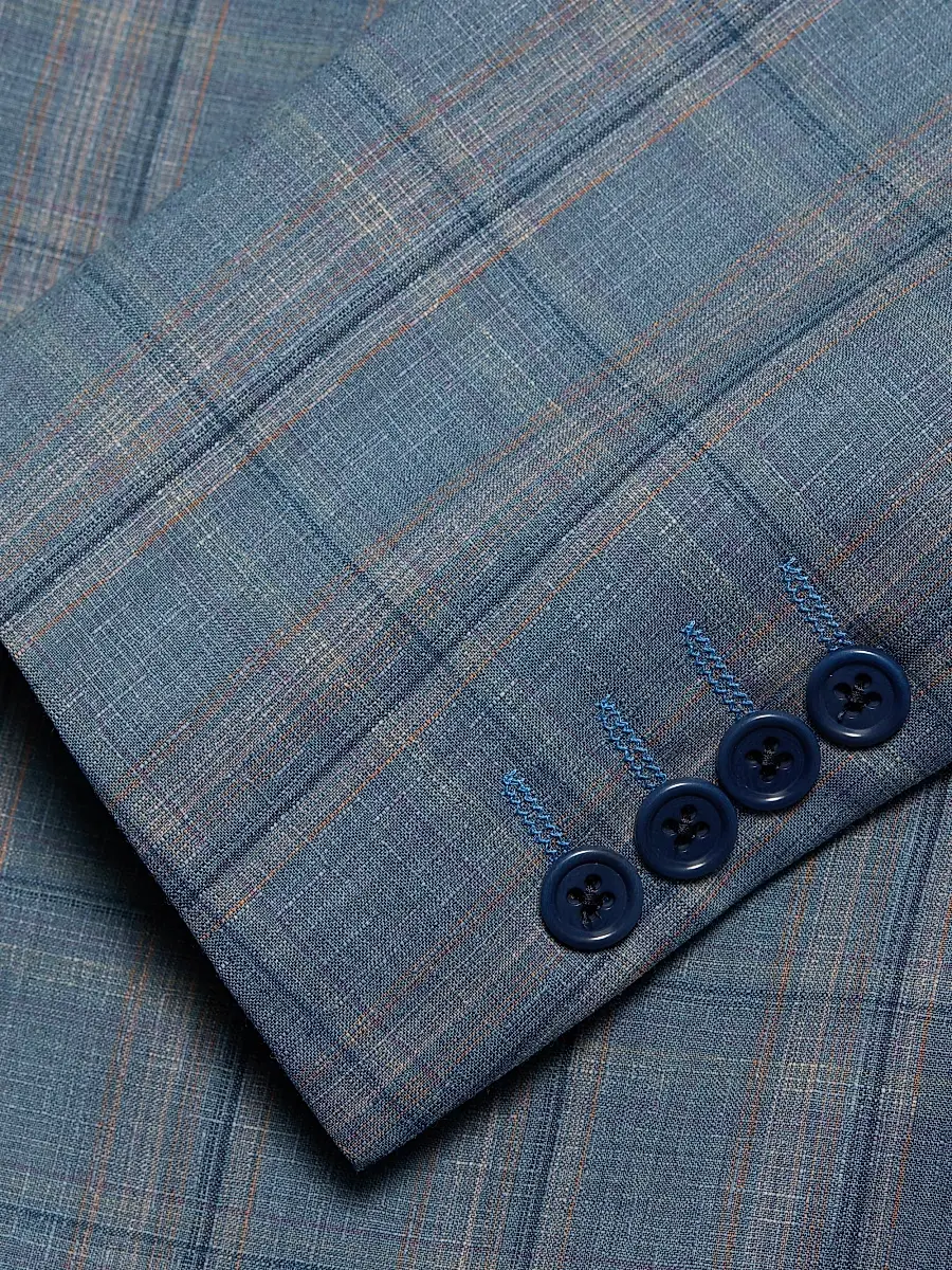 Emporio Armani Men's Virgin Wool Windowpane Jacket | Thumbnail 7 Emporio Armani Men's Virgin Wool Windowpane Jacket | Thumbnail 7