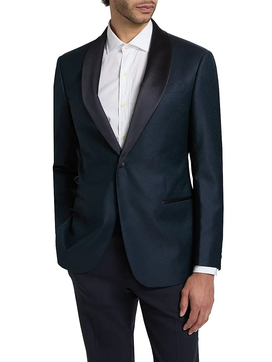 Emporio Armani Men's Dinner Virgin Wool Jacket | Thumbnail 3 Emporio Armani Men's Dinner Virgin Wool Jacket | Thumbnail 3