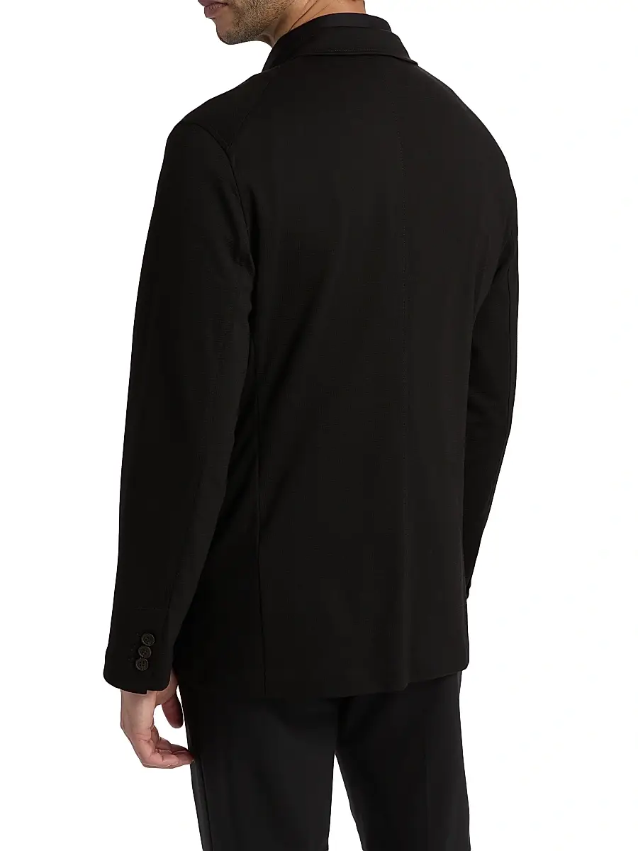 Emporio Armani Men's Horizontal Textured Soft Jacket | Thumbnail 5