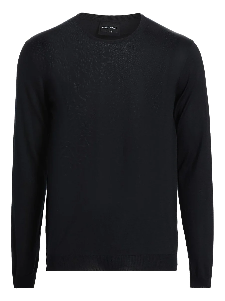 Men's Silk-Cotton Knit Crewneck Sweater Men's Silk-Cotton Knit Crewneck Sweater