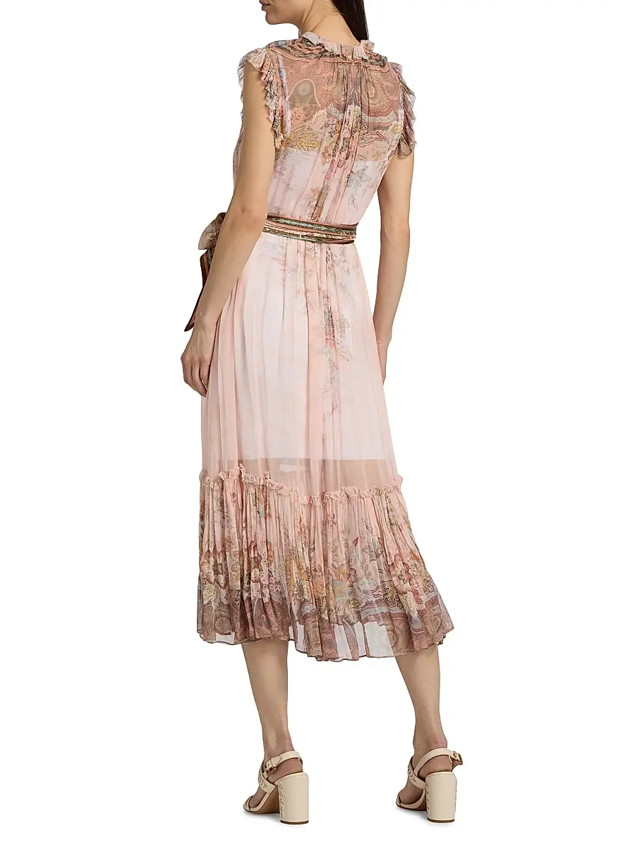 Zimmermann Women's Alchemy Floral Midi-Dress | Thumbnail 5 Zimmermann Women's Alchemy Floral Midi-Dress | Thumbnail 5