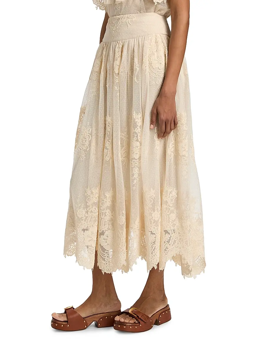 Zimmermann Women's Luna Floral Lace Maxi Skirt | Thumbnail 4
