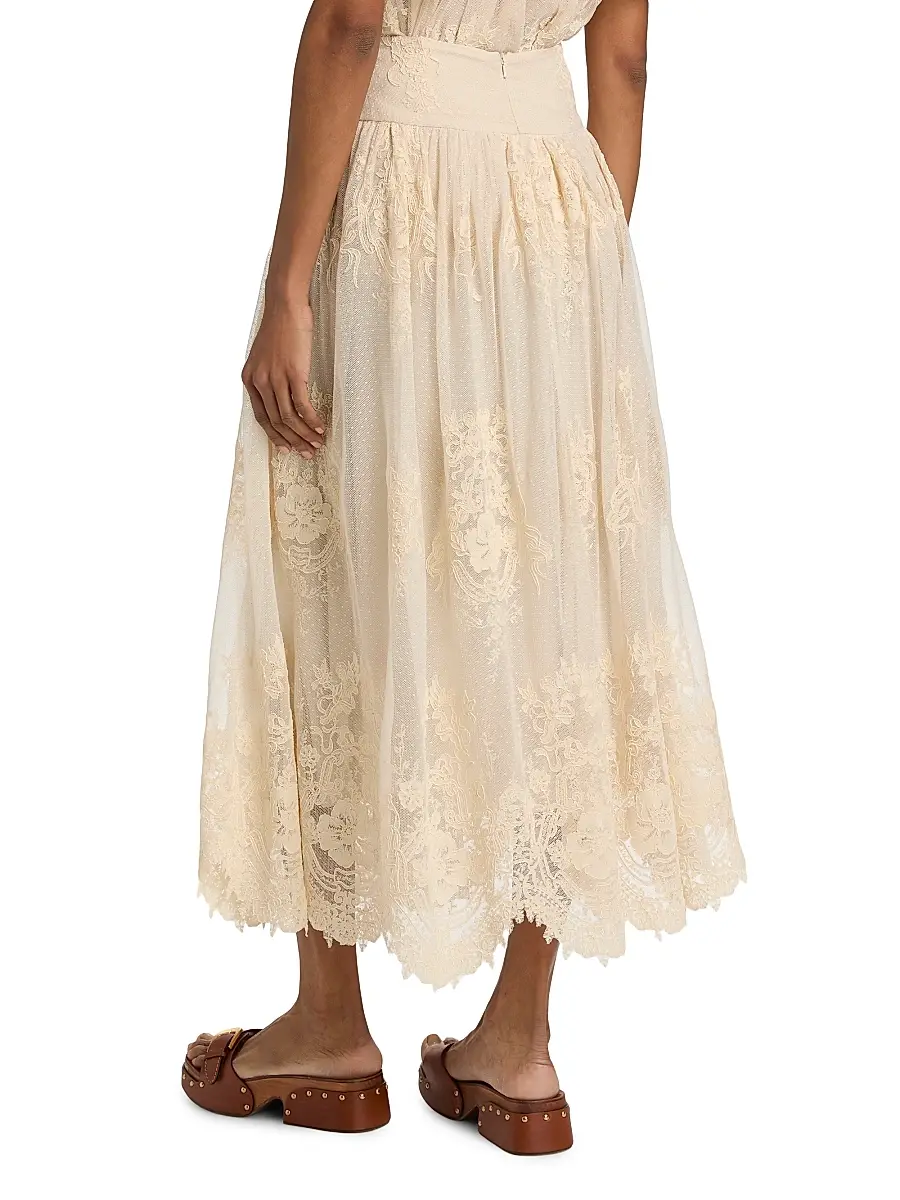 Zimmermann Women's Luna Floral Lace Maxi Skirt | Thumbnail 5