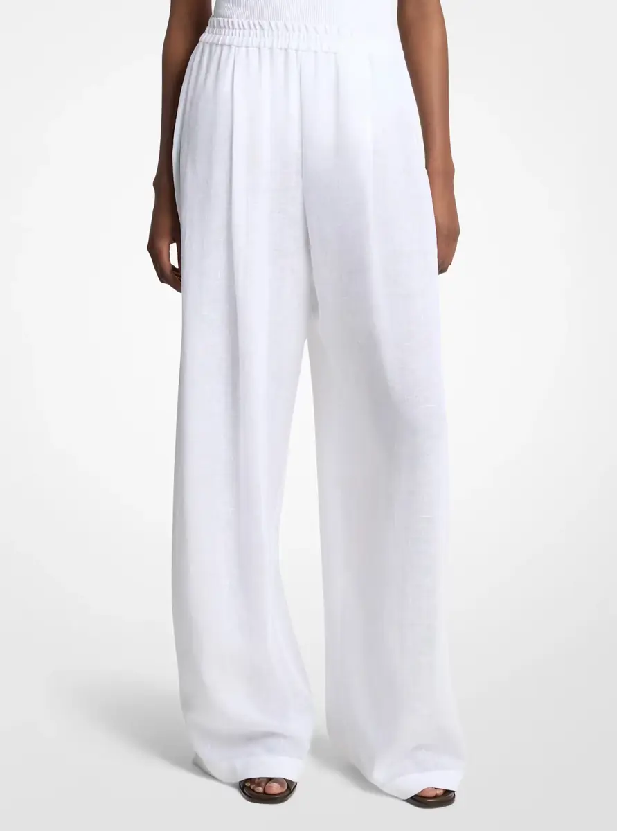 Michael Kors Collection Linen Gauze Pajama Pants in | Thumbnail 6 Michael Kors Collection Linen Gauze Pajama Pants in | Thumbnail 6