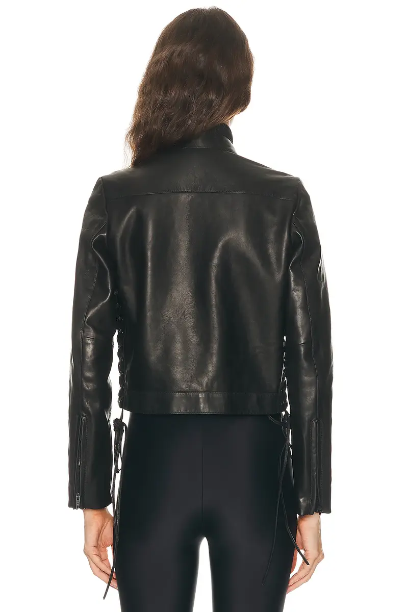 Balenciaga Lace Up Biker Jacket | Thumbnail 3 Balenciaga Lace Up Biker Jacket | Thumbnail 3
