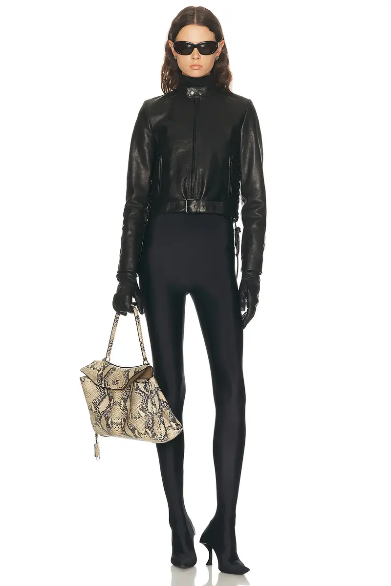 Balenciaga Lace Up Biker Jacket | Thumbnail 4 Balenciaga Lace Up Biker Jacket | Thumbnail 4