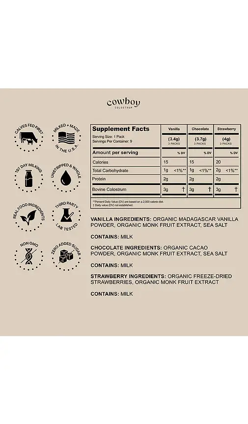 Cowboy Colostrum Variety Stick Packs 9ct | Thumbnail 2 Cowboy Colostrum Variety Stick Packs 9ct | Thumbnail 2