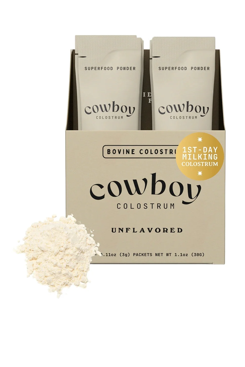 Cowboy Colostrum Unflavored Stick Packs 10ct