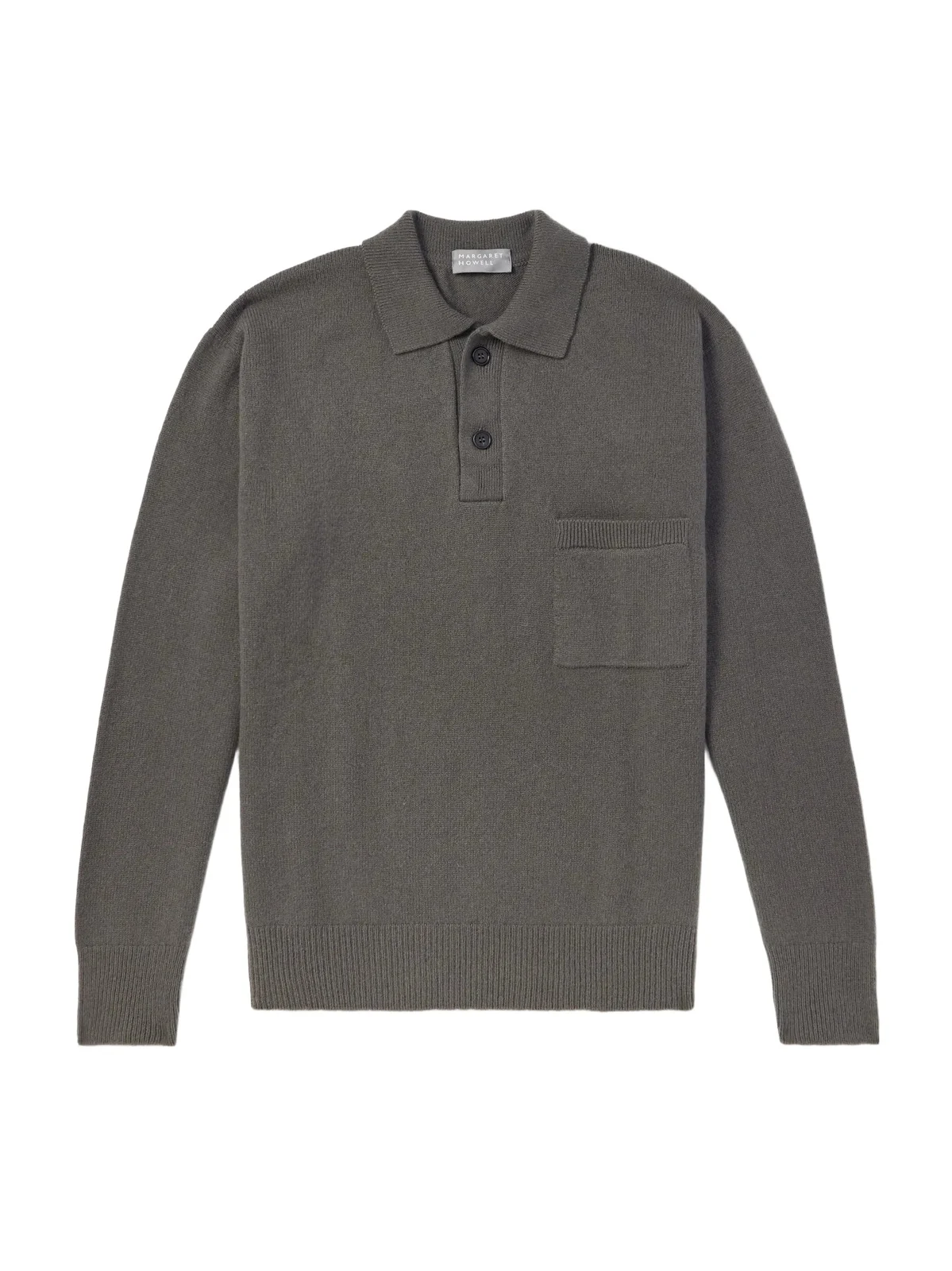 Merino Wool and Cashmere-Blend Polo Sweater - Men Merino Wool and Cashmere-Blend Polo Sweater - Men