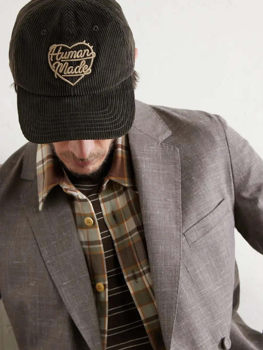 Human Made Logo-Embroidered Cotton-Corduroy Baseball Cap - Men | Thumbnail 3