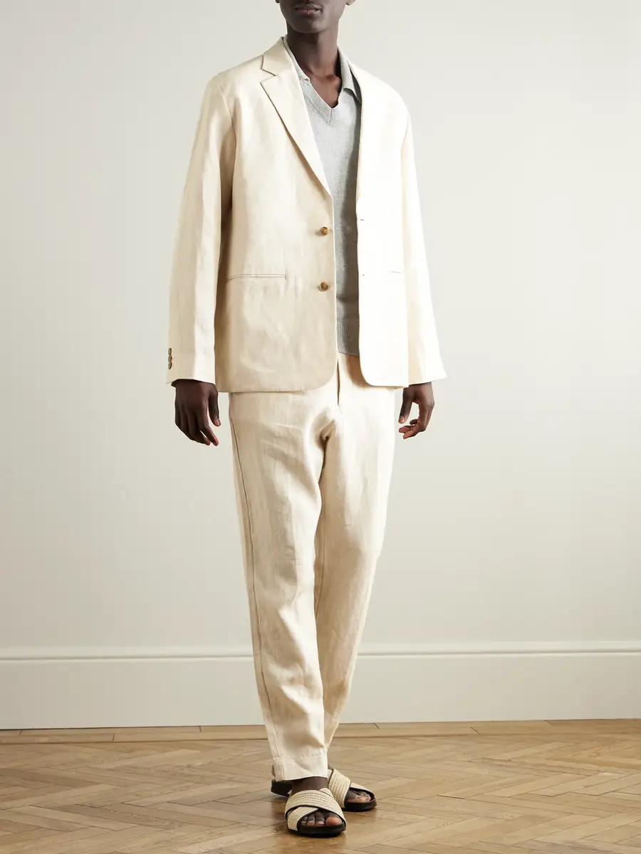 NN07 Billie 1454 Tapered Linen Trousers - Men | Thumbnail 2 NN07 Billie 1454 Tapered Linen Trousers - Men | Thumbnail 2