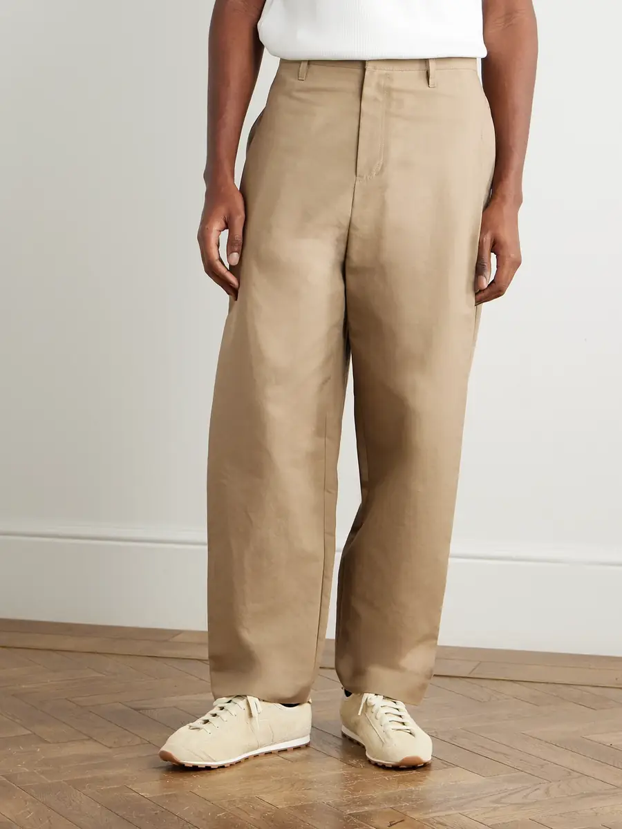 Amomento Tapered Pleated Cotton Trousers - Men | Thumbnail 3