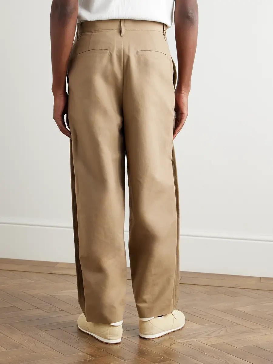 Amomento Tapered Pleated Cotton Trousers - Men | Thumbnail 4