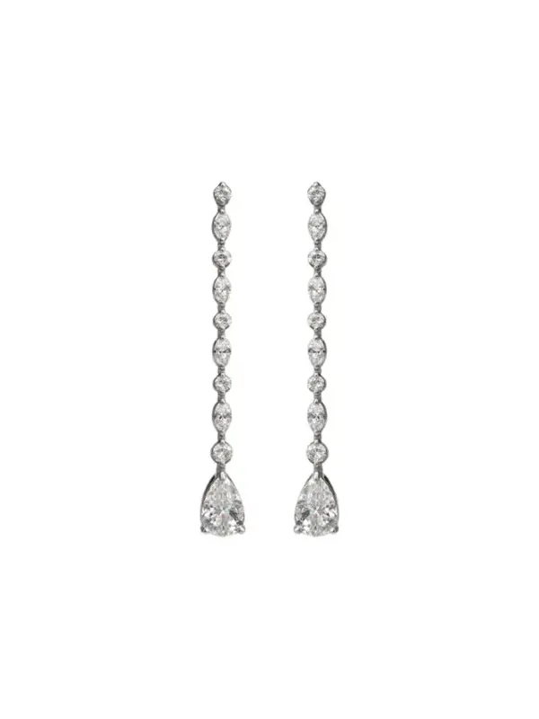 1.04ct Diamond 18K Gold Dangle Drop Earrings 1.04ct Diamond 18K Gold Dangle Drop Earrings