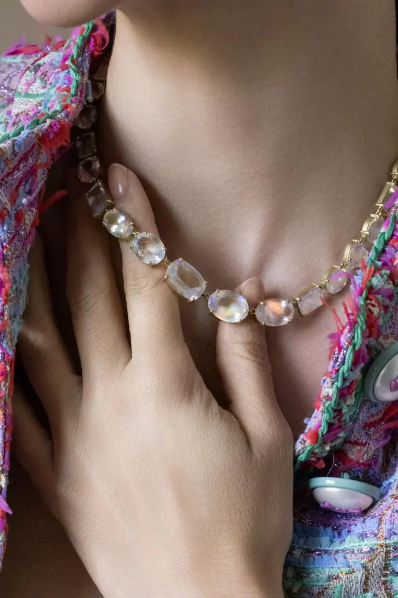 IRENE NEUWIRTH JEWELRY Rainbow Moonstone Gemmy Gem Necklace | Thumbnail 4