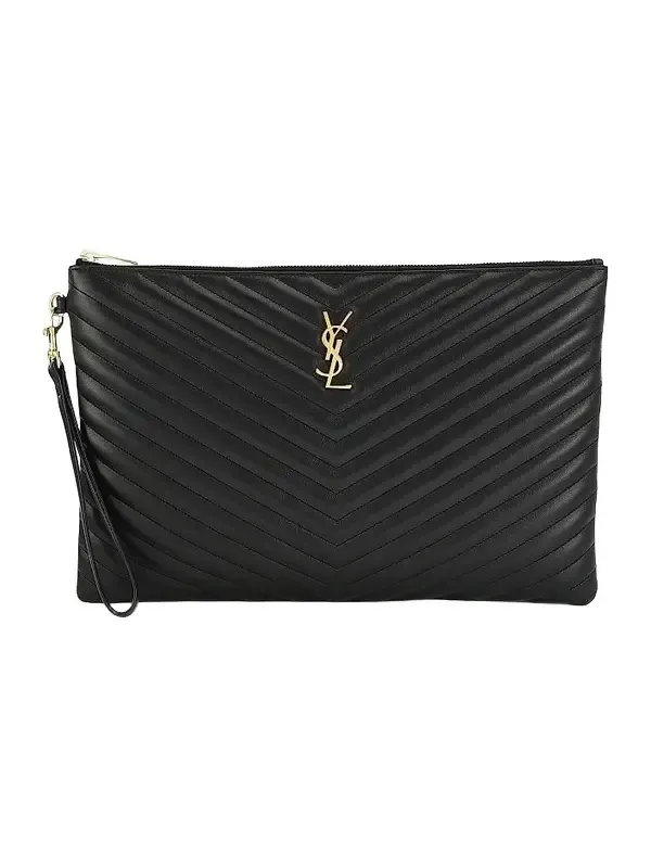 Women's Logo Matelassé Leather Pouch Women's Logo Matelassé Leather Pouch
