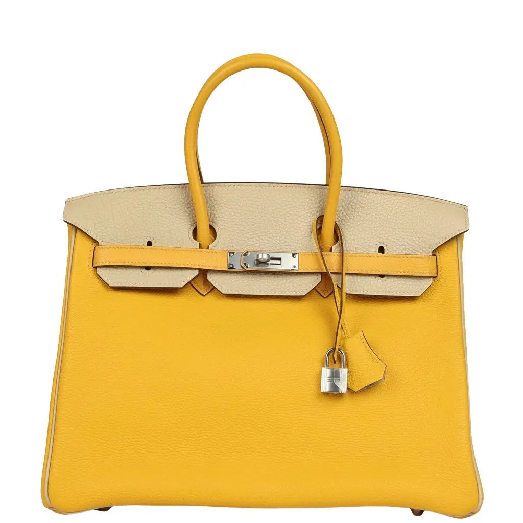 Hermes Special Order (HSS) Birkin 35 Soleil and Parchemin Togo Palladium Hardware