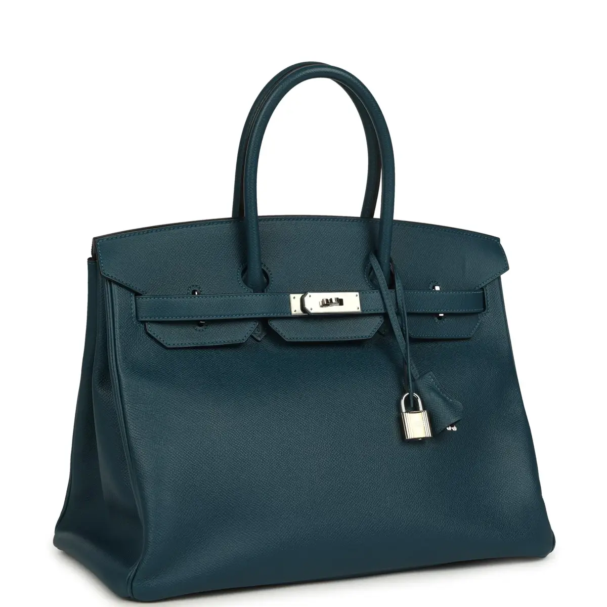 HERMÈS Pre-owned Hermes Birkin 35 Colvert Epsom Palladium Hardware | Thumbnail 2