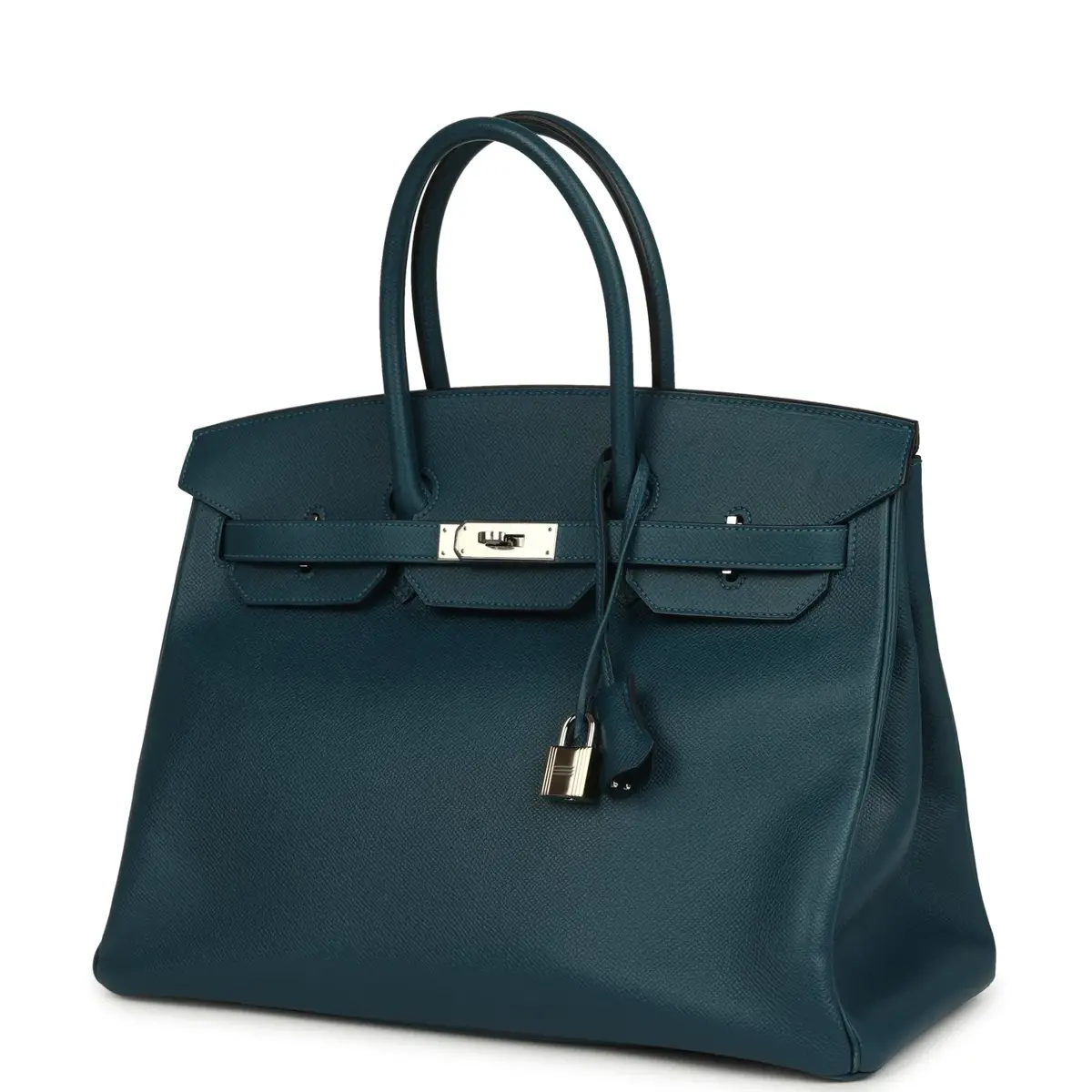 HERMÈS Pre-owned Hermes Birkin 35 Colvert Epsom Palladium Hardware | Thumbnail 5