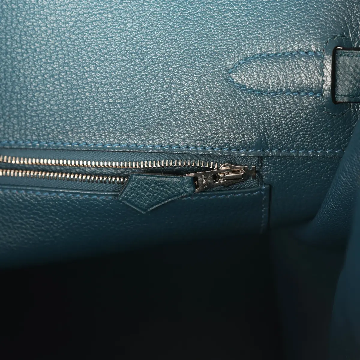 HERMÈS Pre-owned Hermes Birkin 35 Colvert Epsom Palladium Hardware | Thumbnail 9