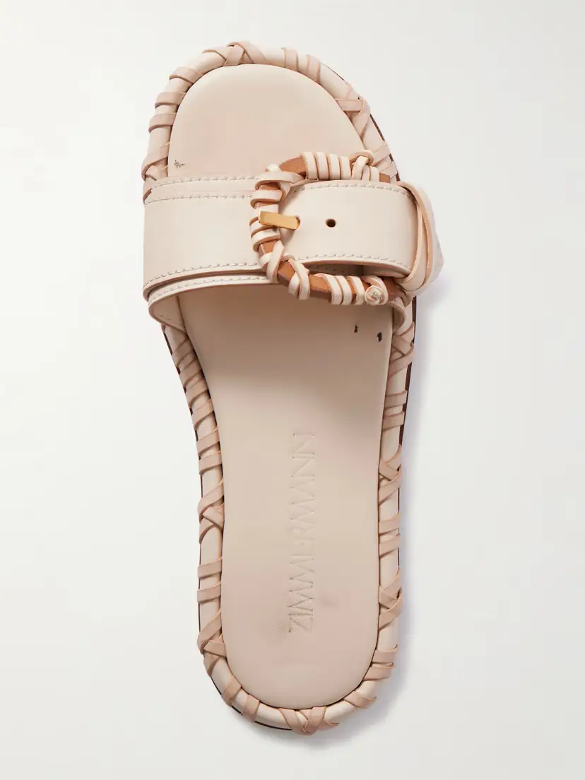 Zimmermann Alchemy Buckled Leather Slides | Thumbnail 5 Zimmermann Alchemy Buckled Leather Slides | Thumbnail 5